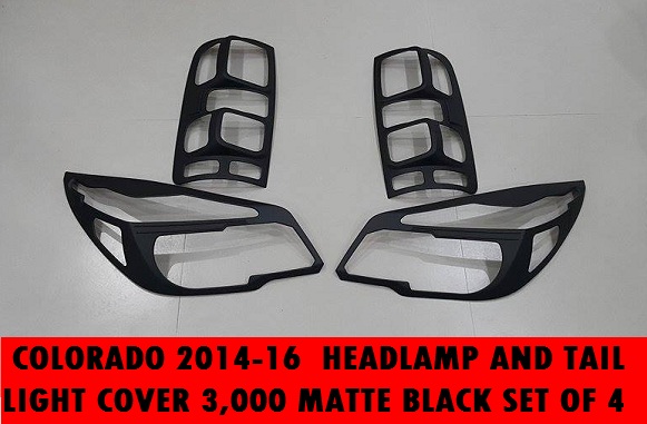 MATTE BLACK HEADLAMP AND TAILLIGHT COVERS HIPPO IND THAILAND